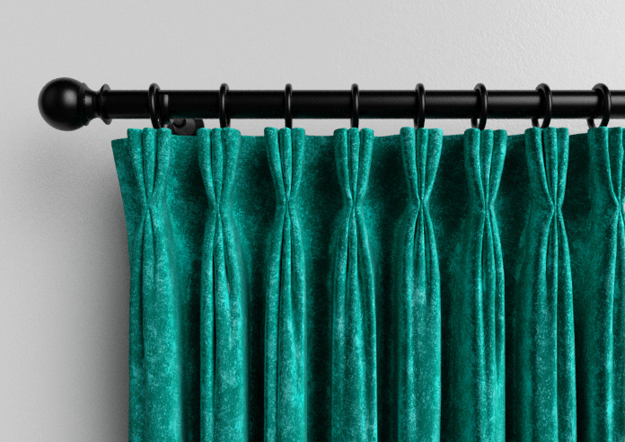 Caen Chenille, Aqua - Made to Measure Curtains - Image 11